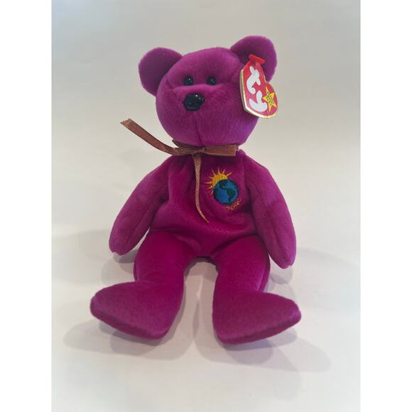 TY Beanie Baby Millennium Millenium Bear 1999 Retired With Tag Errors - Picture 1 of 12